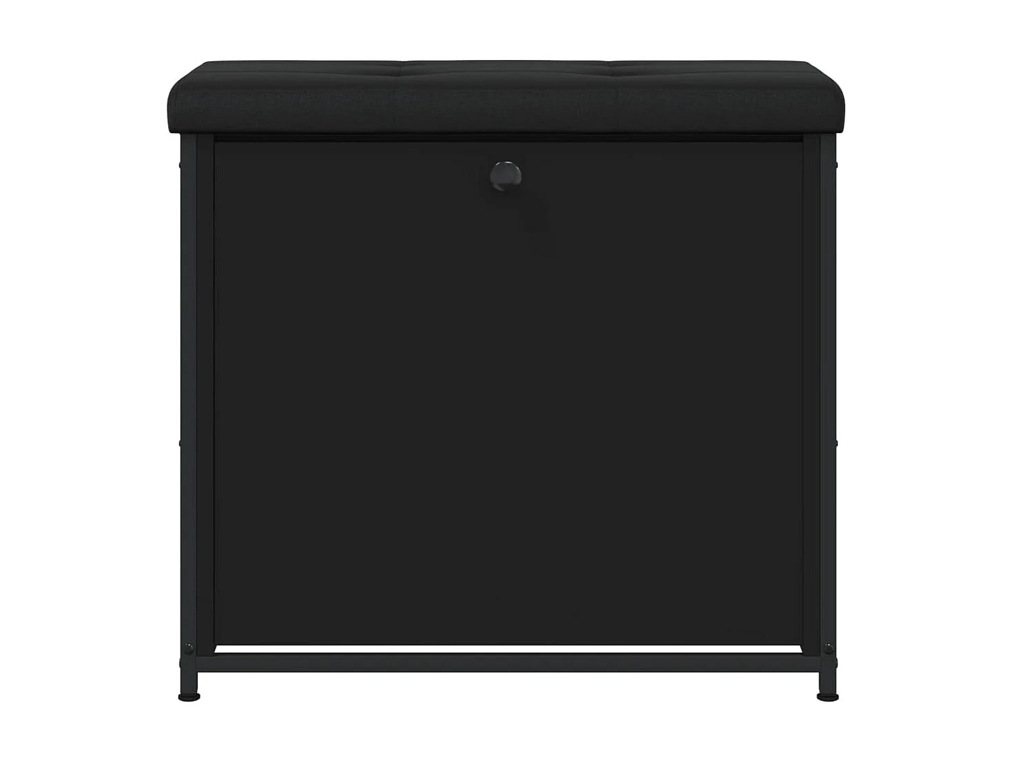 Banc à chaussures avec tiroir rabattable noir 62x32x56