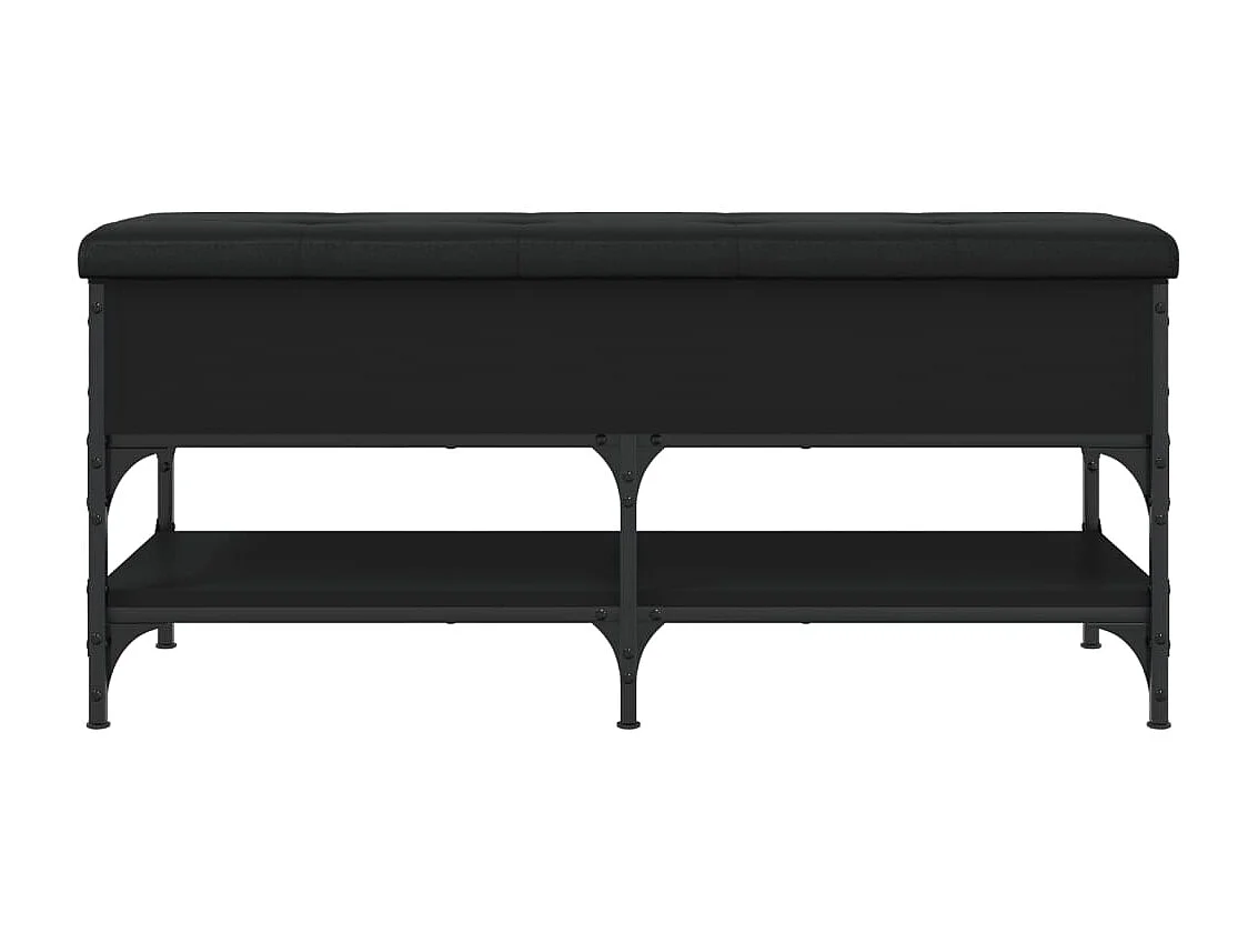 Banc à chaussures noir 102x42x45 bois d'ingénierie