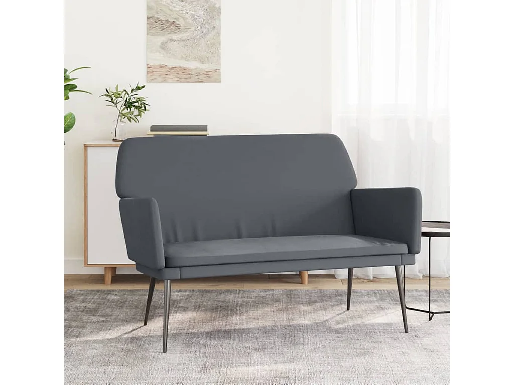 Banc Gris foncé 108x79x79 Velours