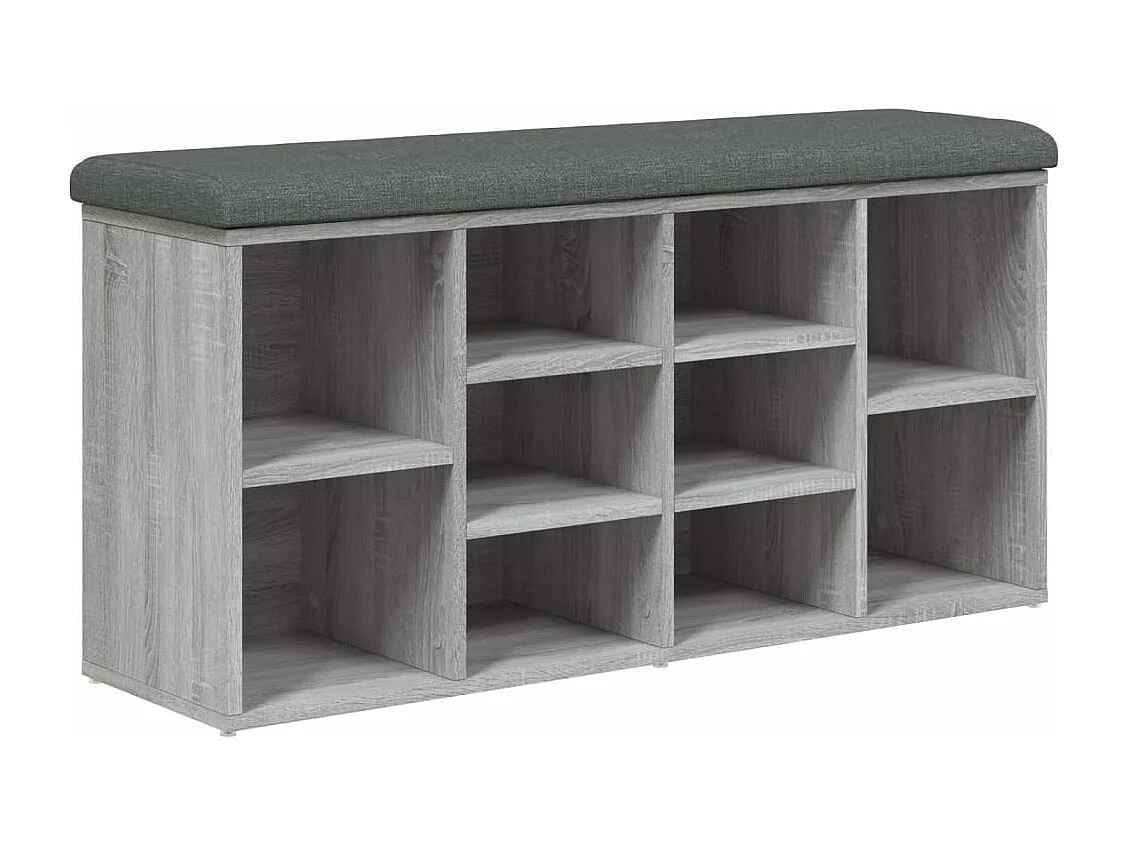 Banc à chaussures sonoma gris 102x32x50 bois d'ingénierie