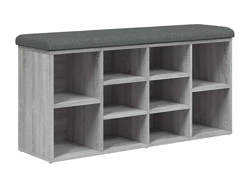 Banc à chaussures sonoma gris 102x32x50 bois d'ingénierie