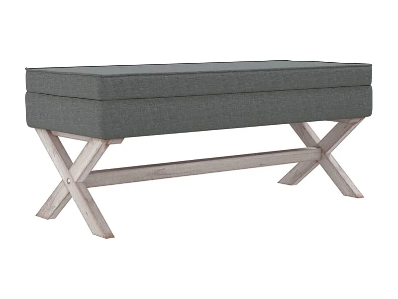 Tabouret de rangement Gris foncé 110x45x49 Tissu
