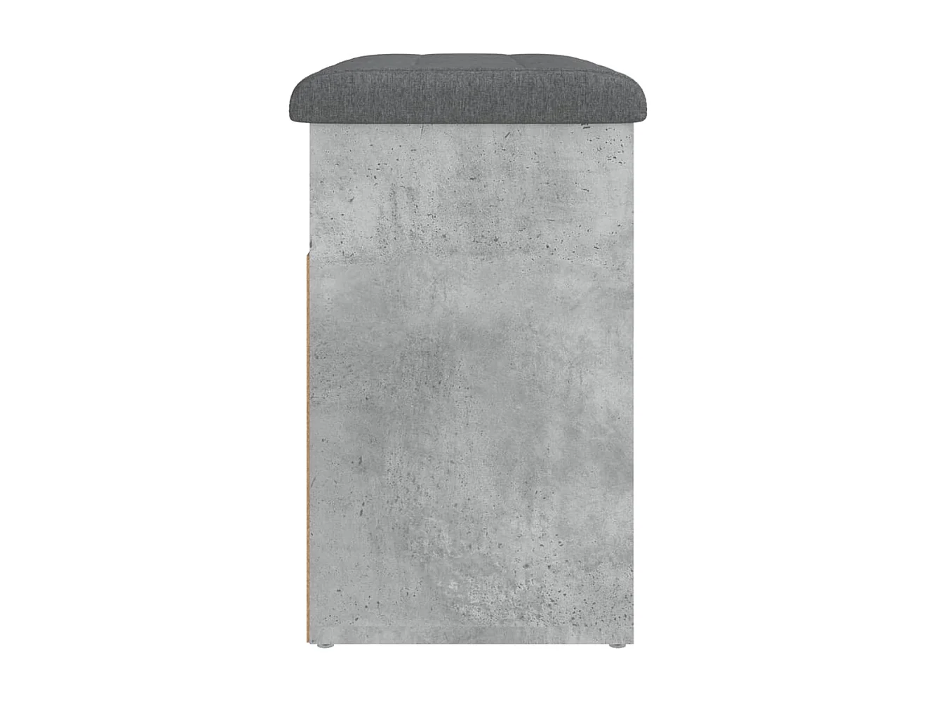 Banc à chaussures gris béton 62x32x50 bois d'ingénierie