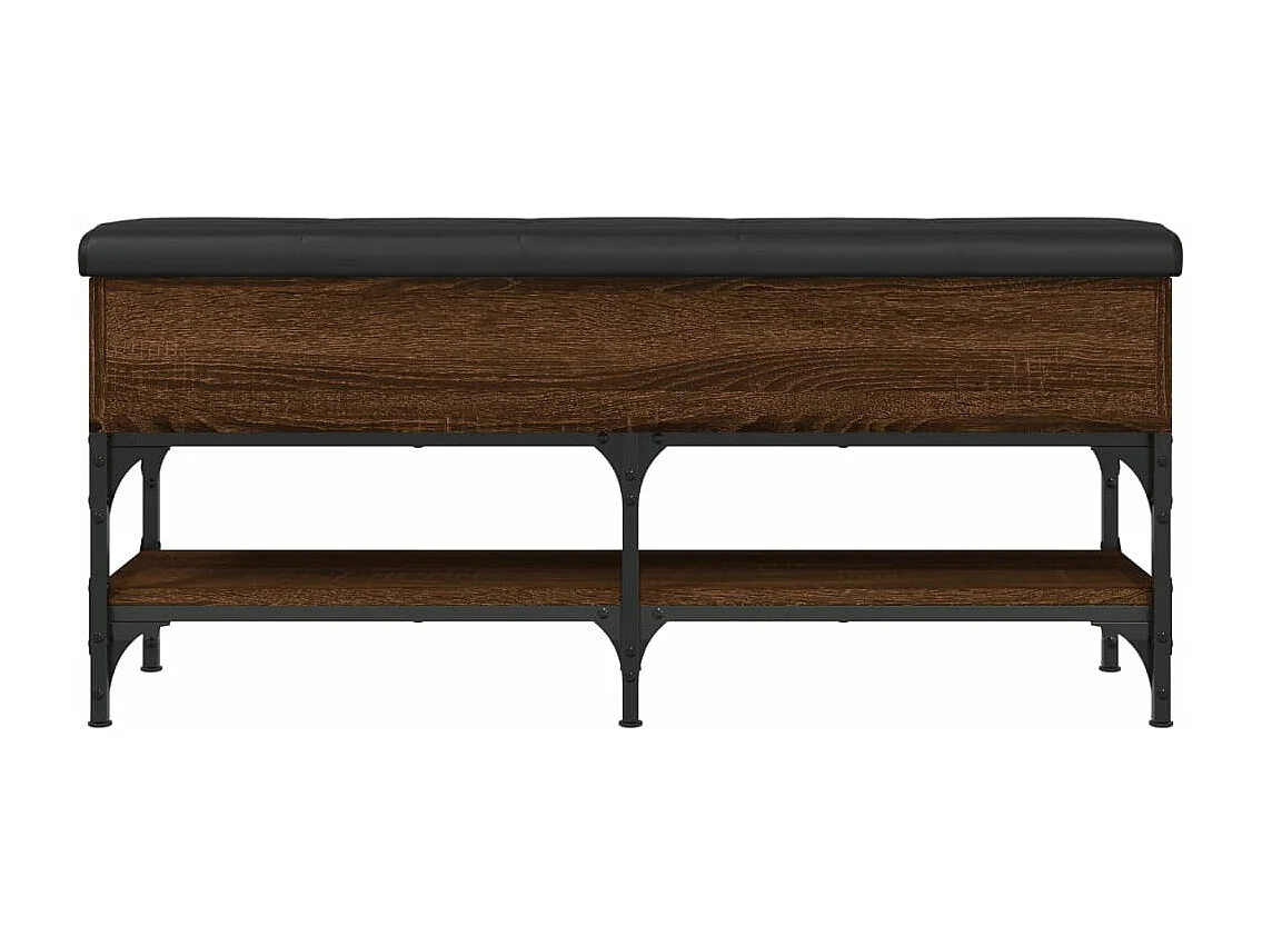 Banc à chaussures chêne marron 102x32x45 bois d'ingénierie