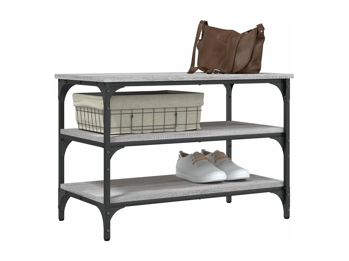 Banc à chaussures sonoma gris 70x38,5x49 bois d'ingénierie