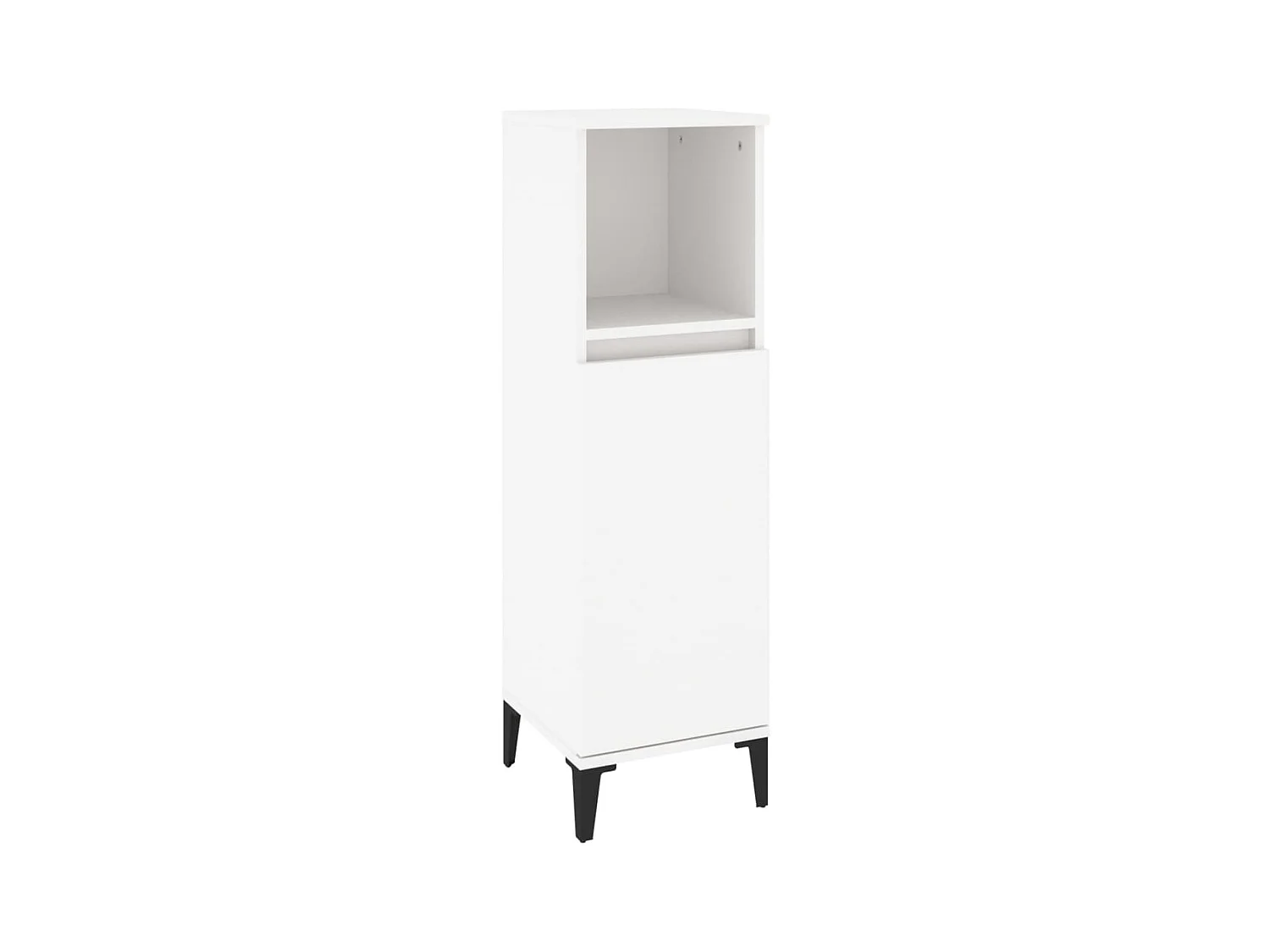 Armoire de salle de bain blanc 30x30x100 bois d'ingénierie