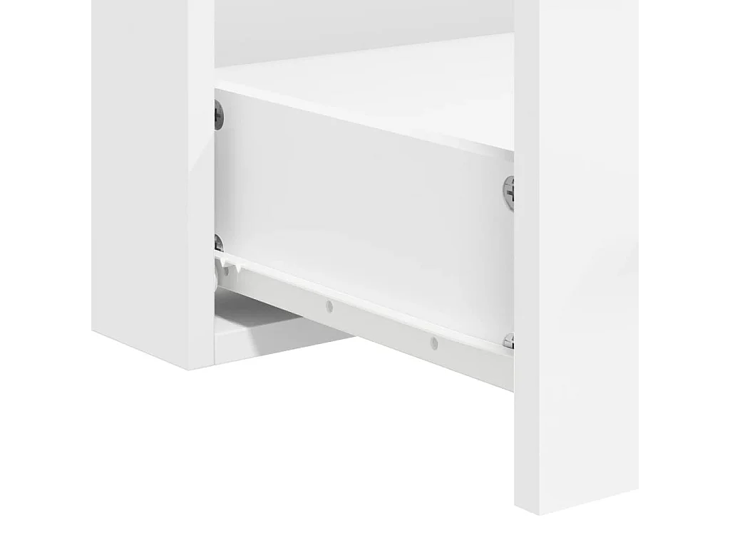 Armoire de salle de bain avec miroir blanc bois d'ingénierie