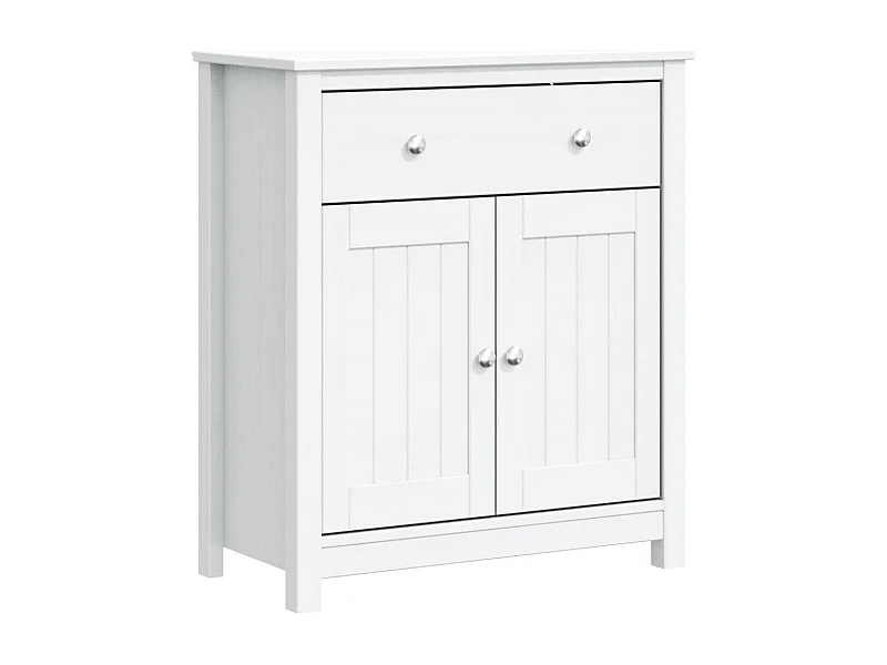 Armoire de salle de bain BERG blanc 69,5x34x80 pin massif
