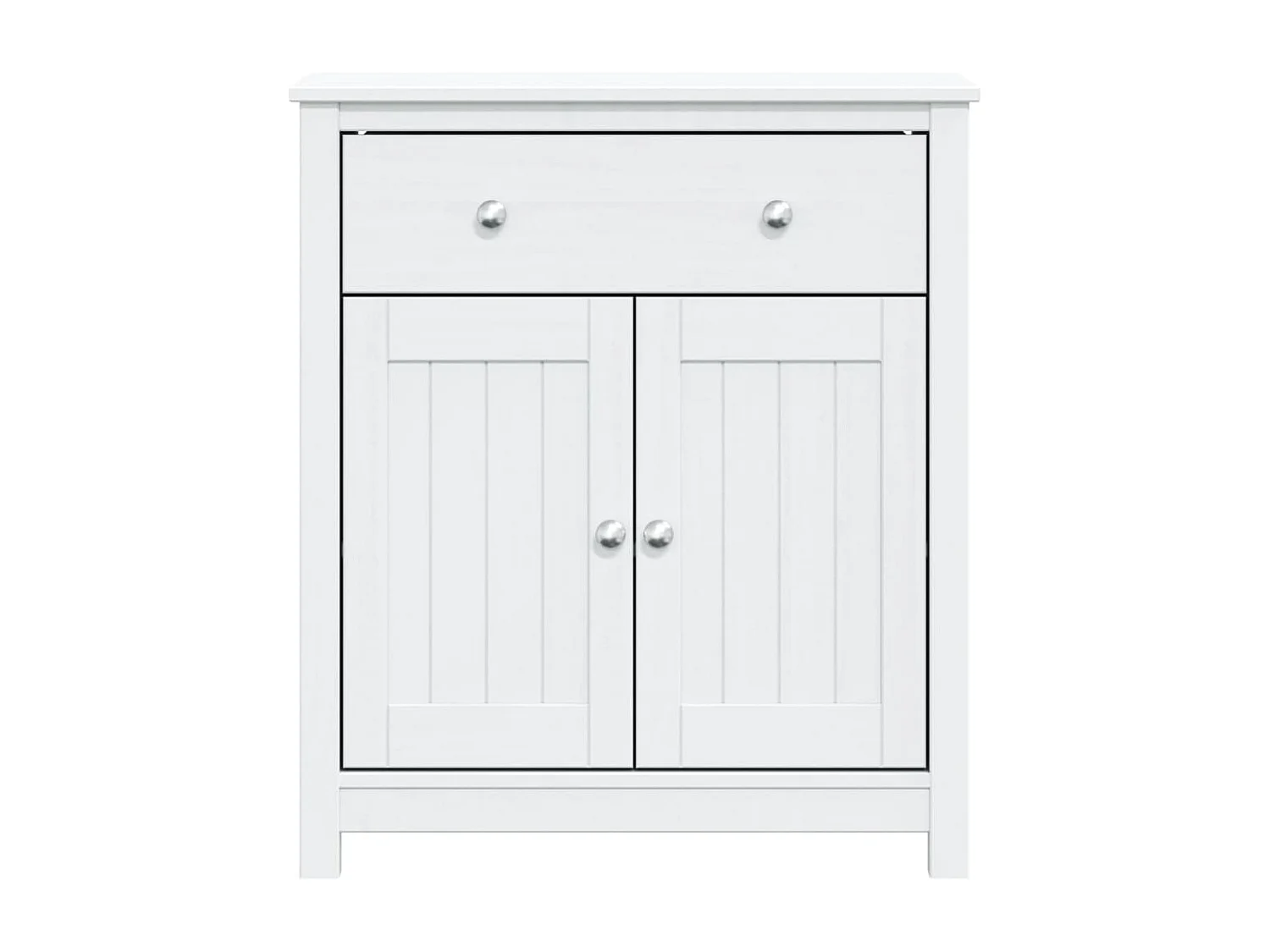 Armoire de salle de bain BERG blanc 69,5x34x80 pin massif