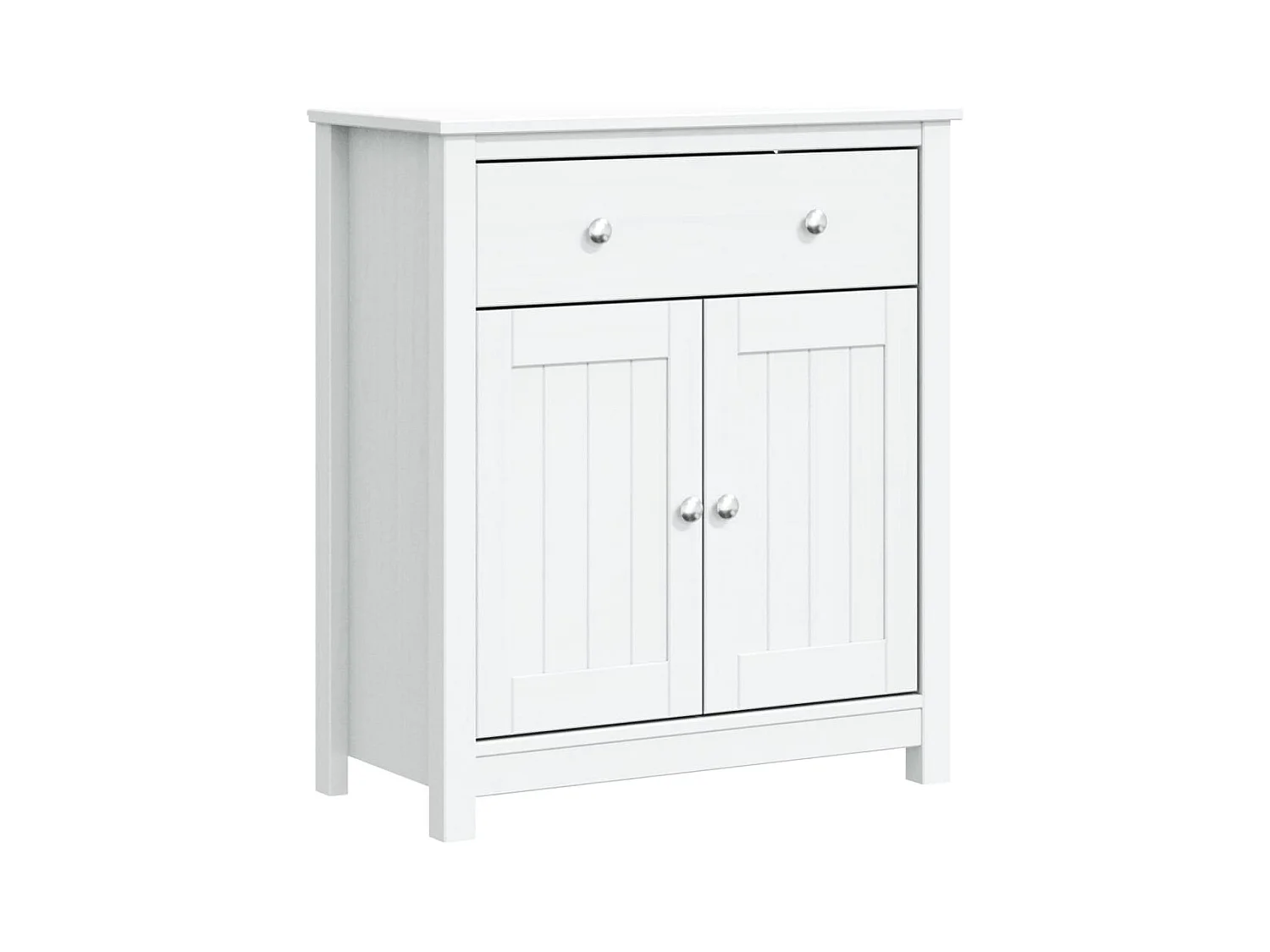 Armoire de salle de bain BERG blanc 69,5x34x80 pin massif