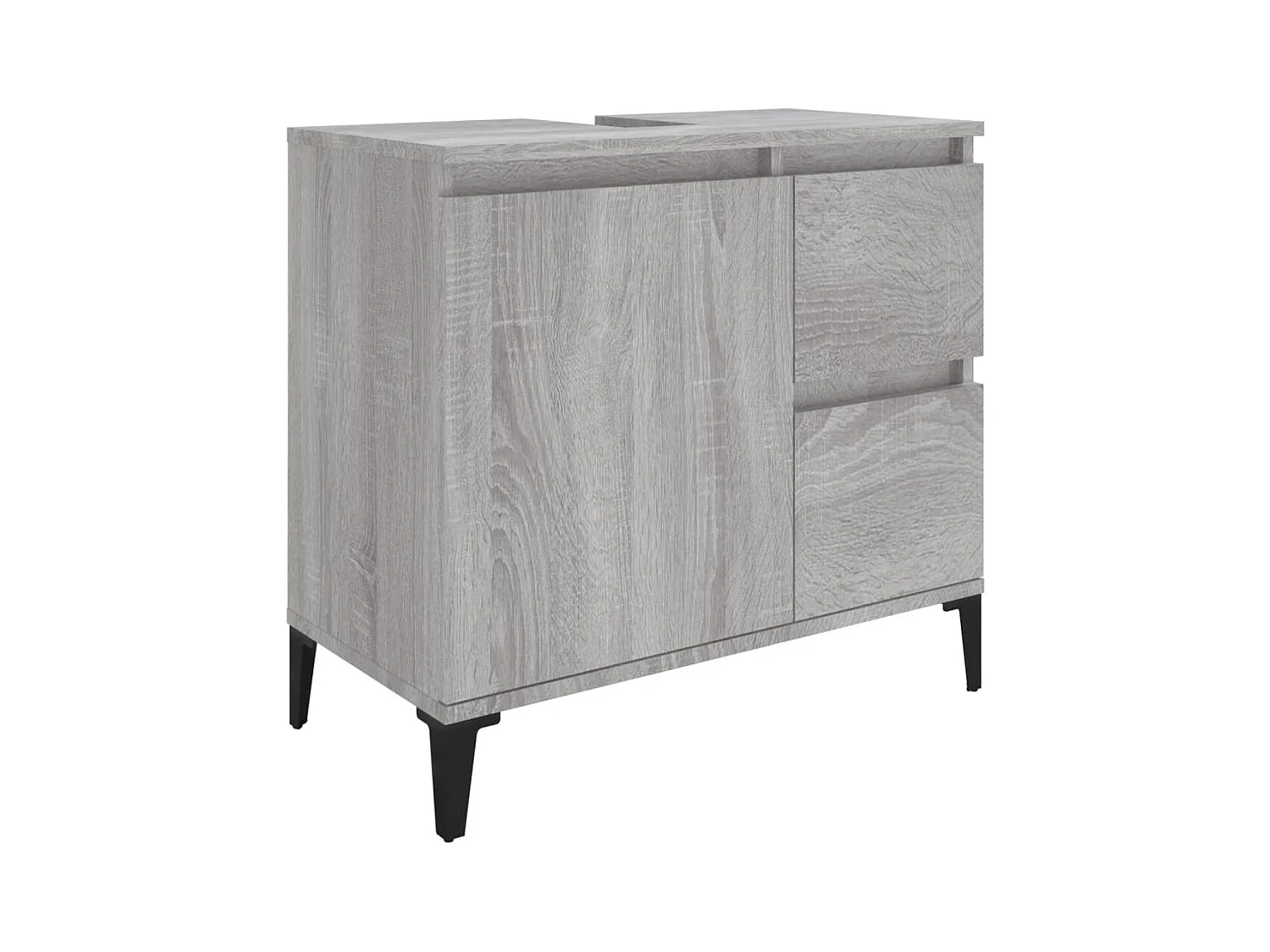 Armoire de bain sonoma gris 65x33x60 bois d'ingénierie