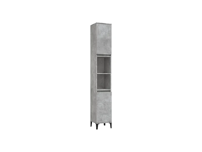 Armoire de salle de bain gris béton 30x30x190