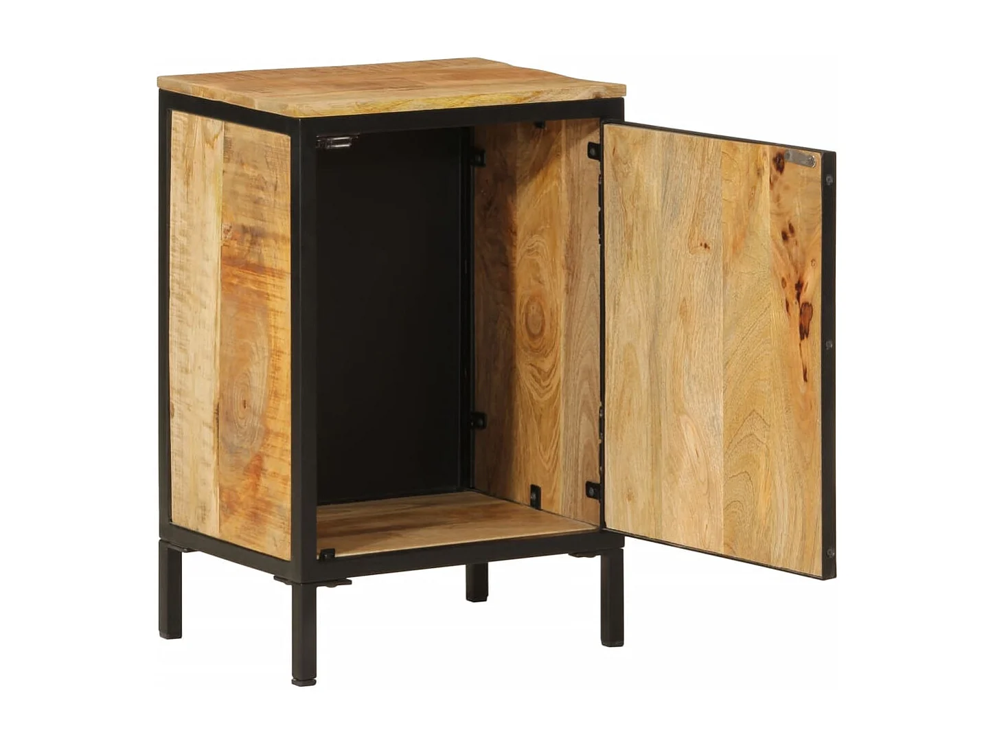 Armoire de salle de bain 40x30x60 bois massif manguier et fer