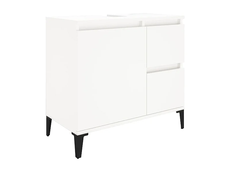 Armoire de salle de bain blanc 65x33x60 bois d'ingénierie