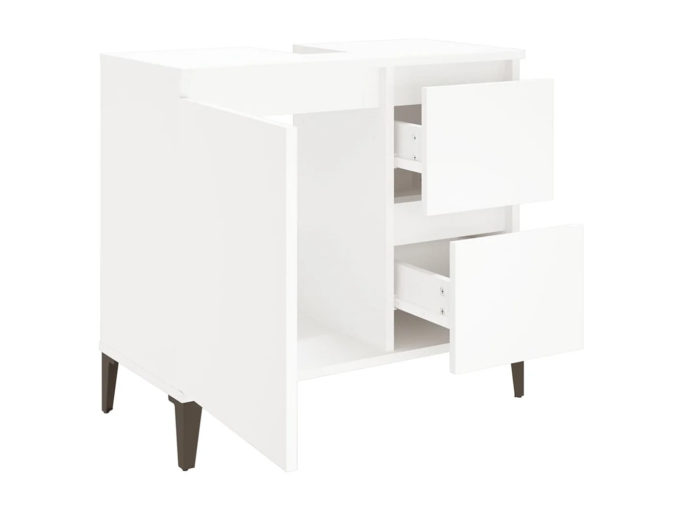 Armoire de salle de bain blanc 65x33x60 bois d'ingénierie