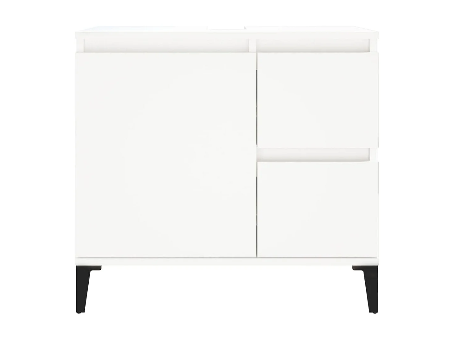 Armoire de salle de bain blanc 65x33x60 bois d'ingénierie