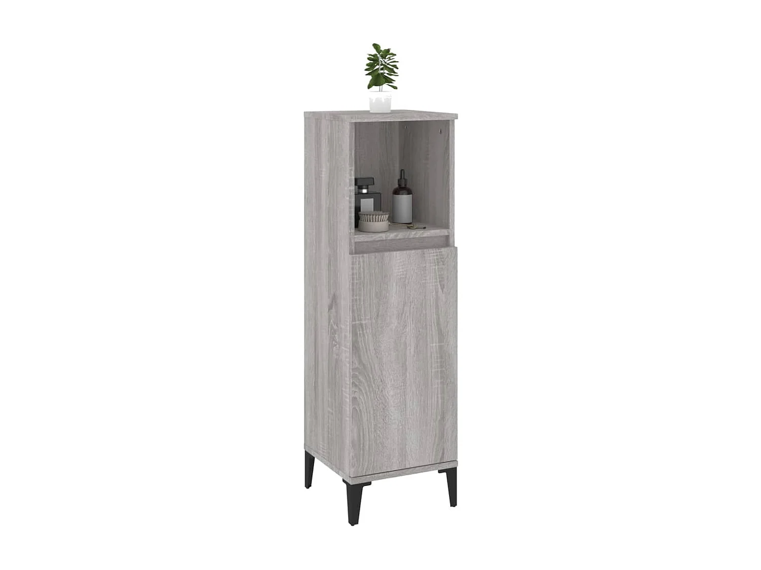 Armoire salle de bain sonoma gris 30x30x100