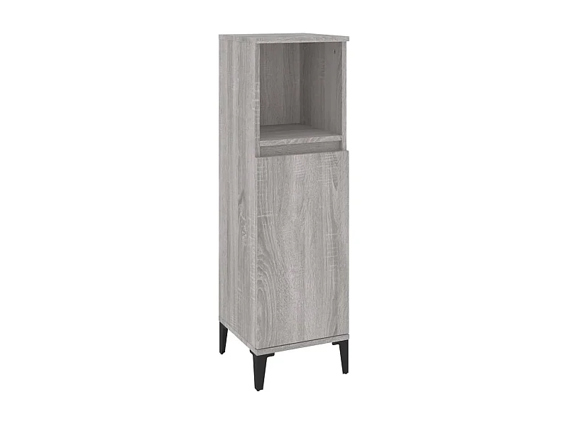 Armoire salle de bain sonoma gris 30x30x100