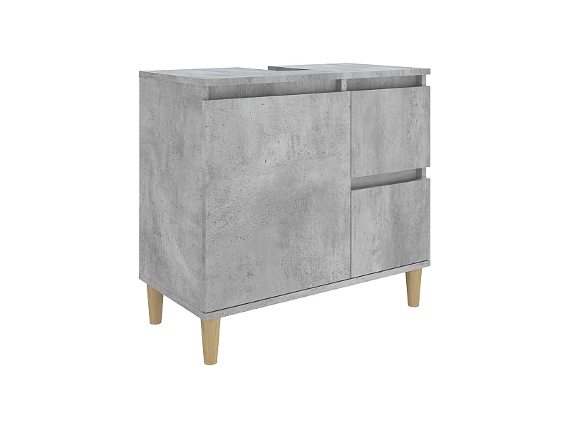 Armoire de salle de bain gris béton 65x33x60