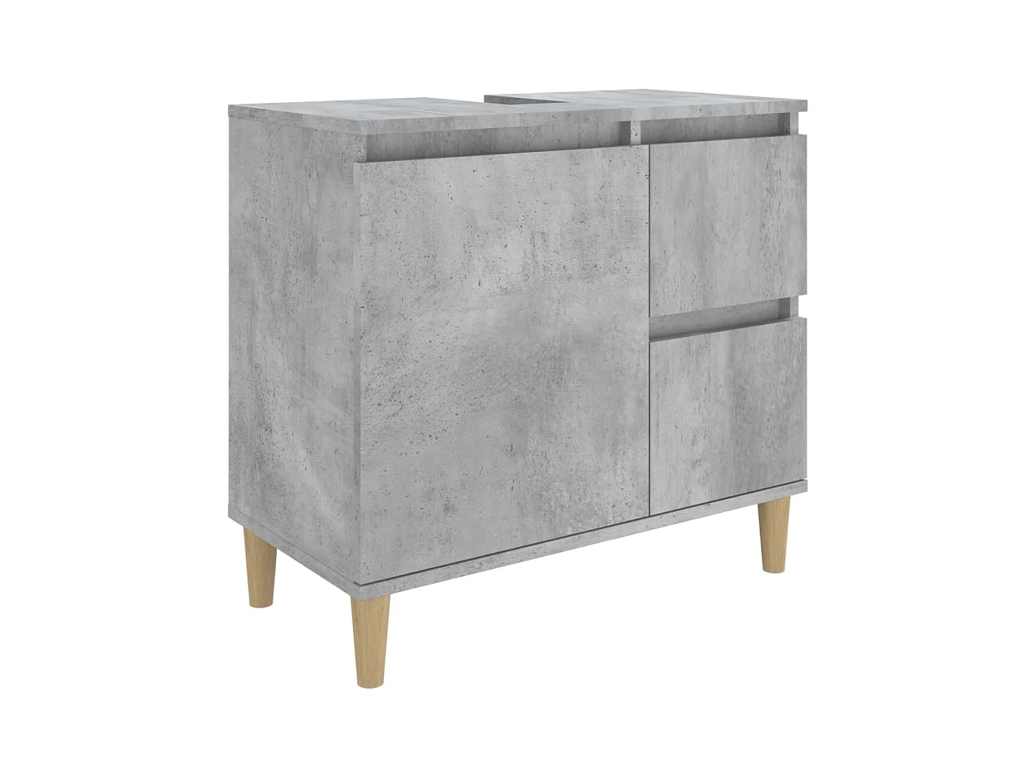 Armoire de salle de bain gris béton 65x33x60