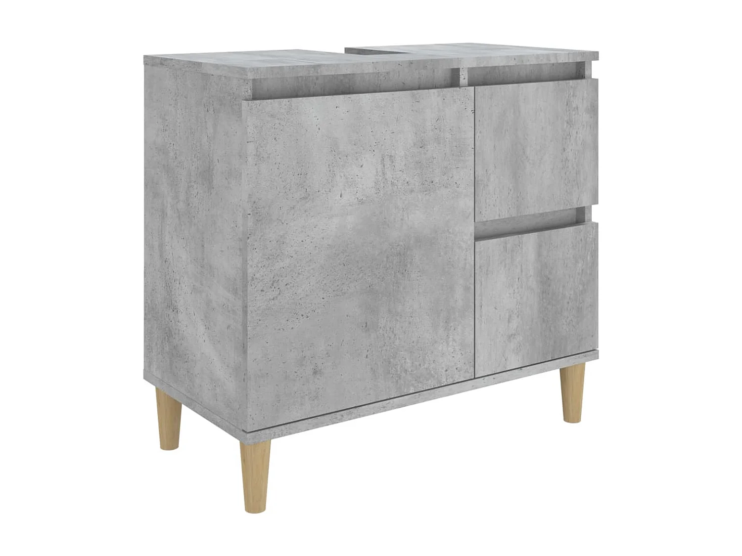 Armoire de salle de bain gris béton 65x33x60