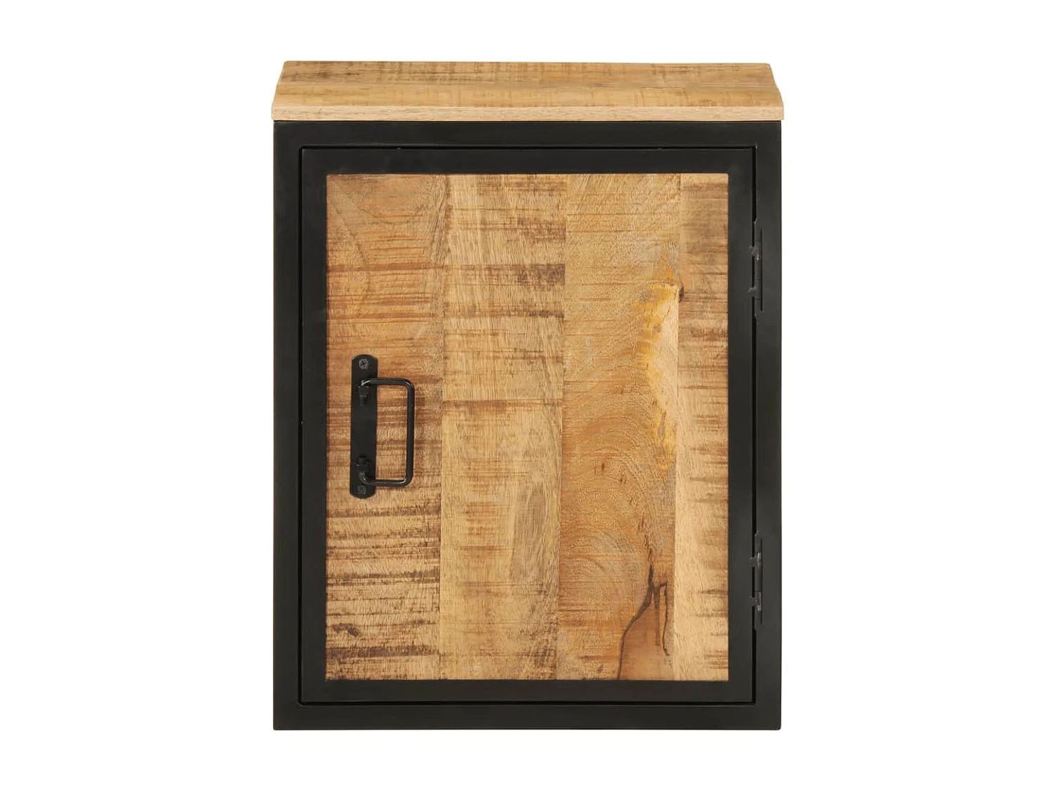 Armoire de salle de bain 40x30x50 bois massif manguier et fer