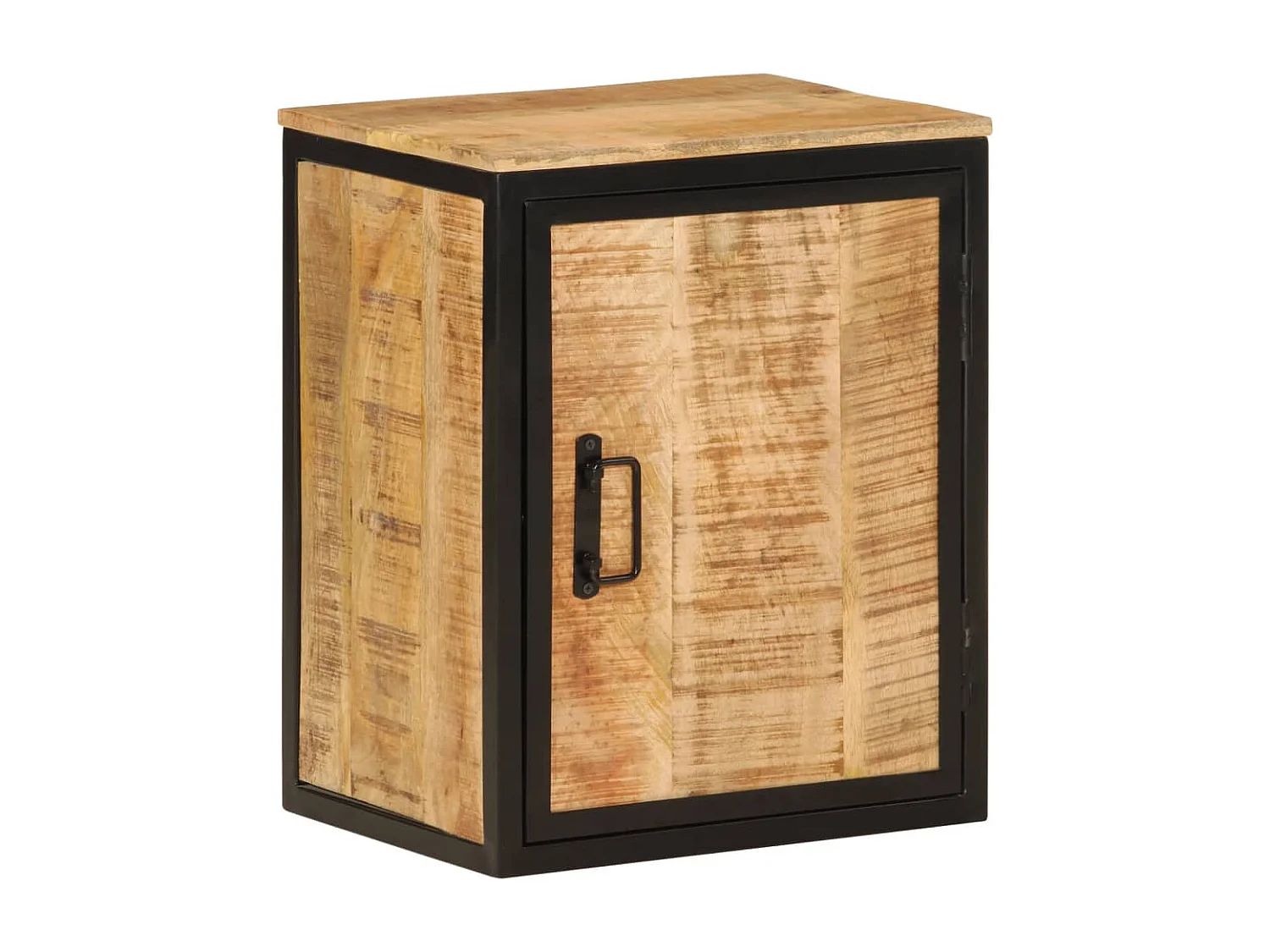 Armoire de salle de bain 40x30x50 bois massif manguier et fer