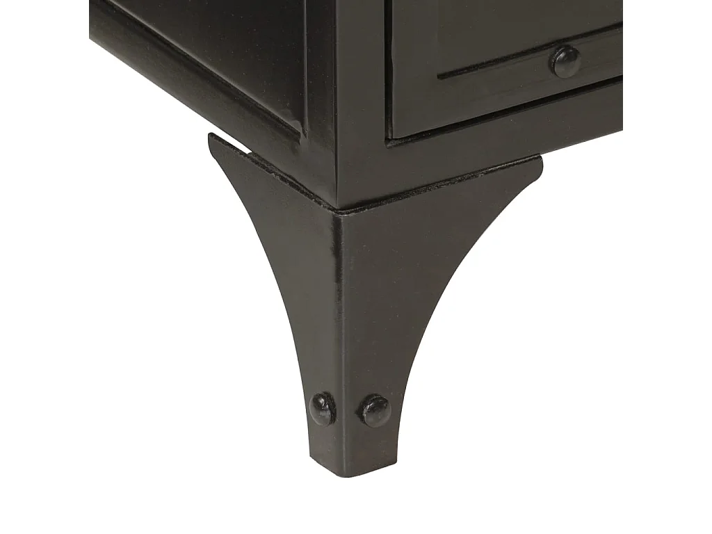 Armoire de salle de bain 40x30x60 fer et bois de manguier