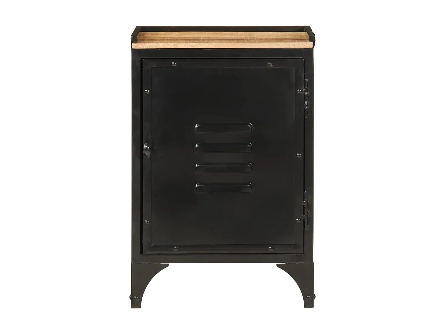 Armoire de salle de bain 40x30x60 fer et bois de manguier