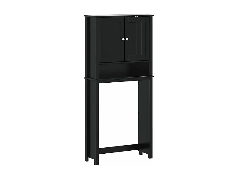 Armoire pour machine à laver BERG noir bois massif