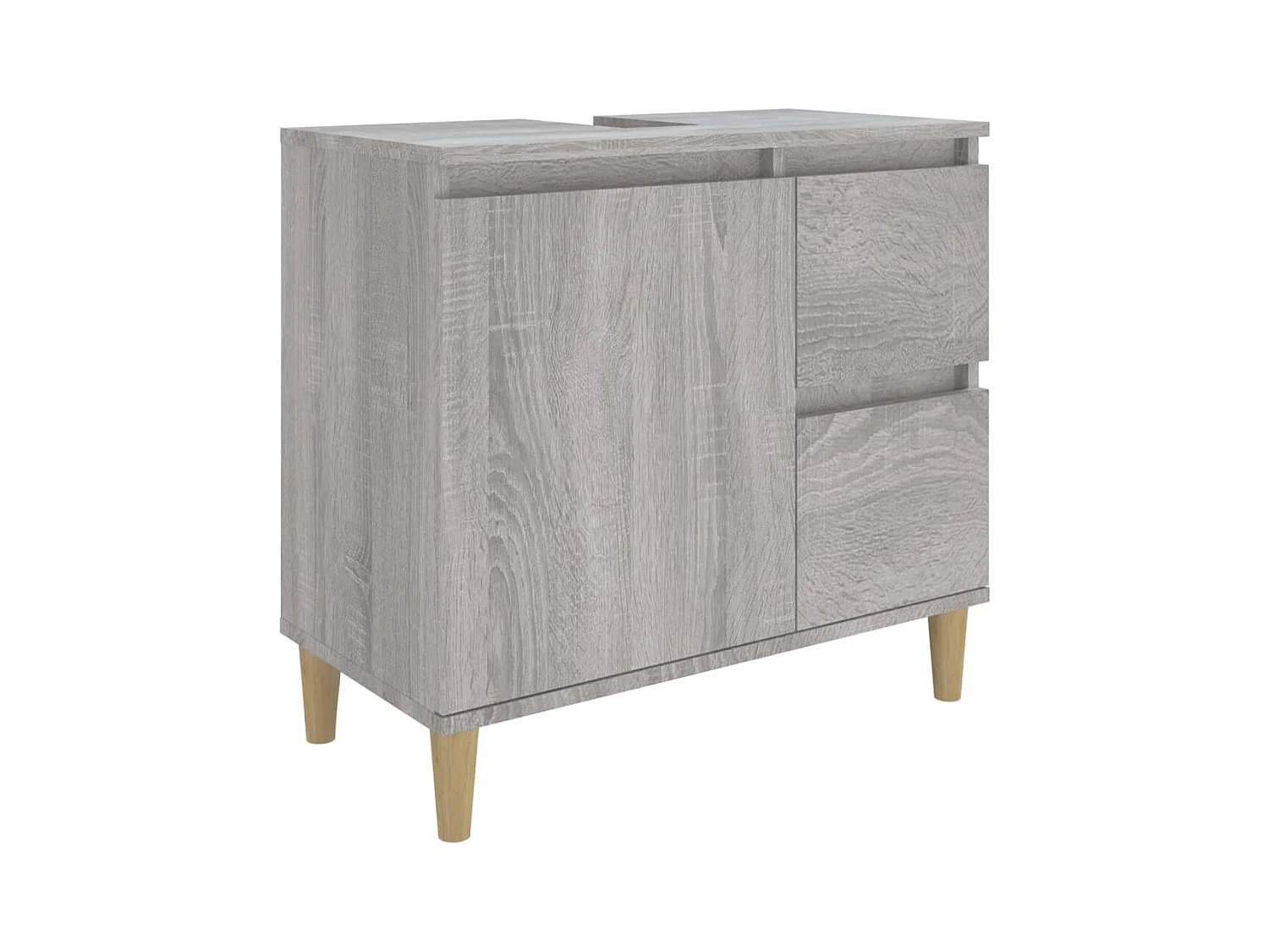 Armoire de bain sonoma gris 65x33x60 bois d'ingénierie
