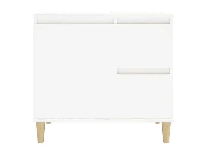 Armoire de salle de bain blanc 65x33x60 bois d'ingénierie