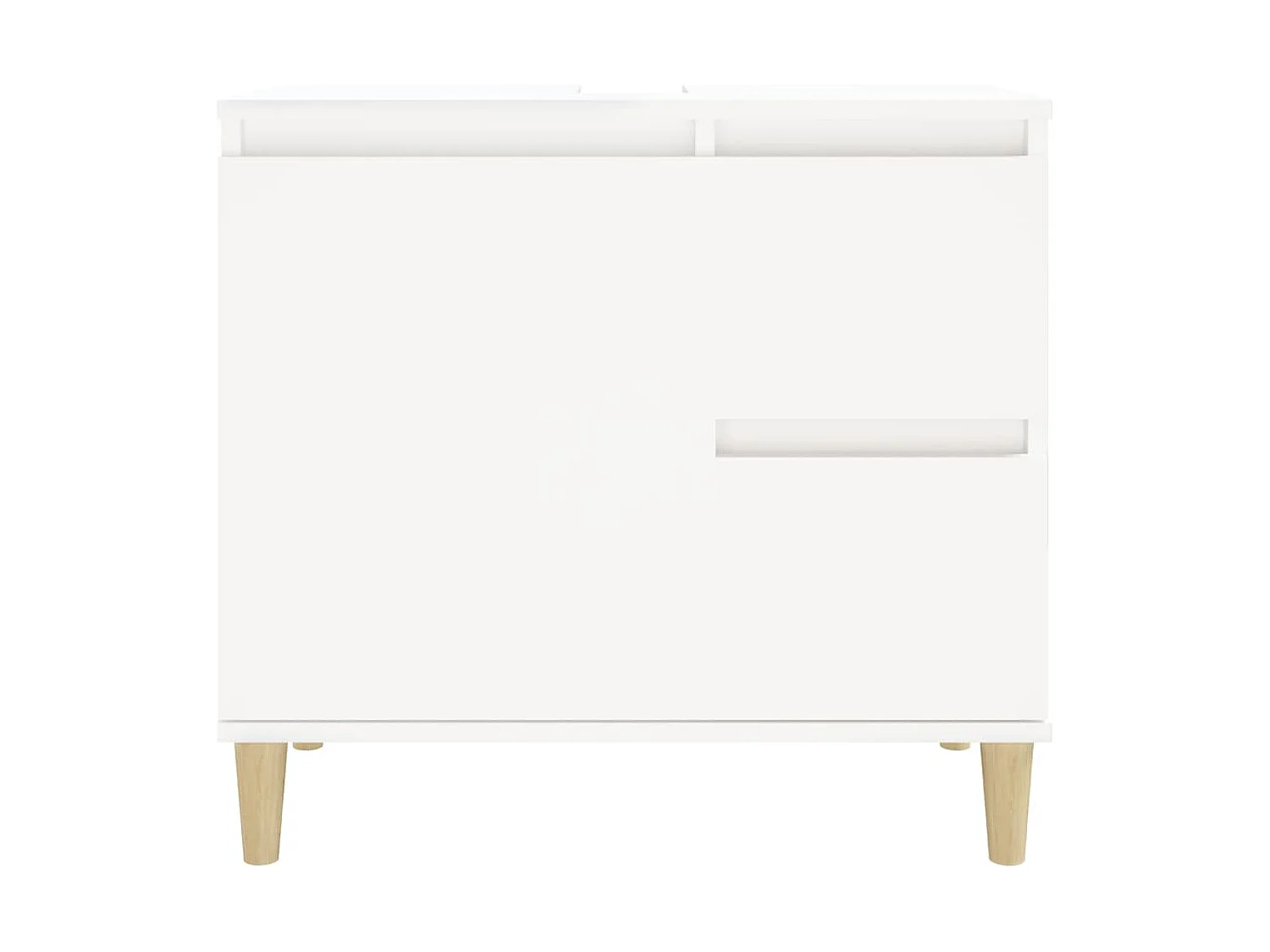 Armoire de salle de bain blanc 65x33x60 bois d'ingénierie