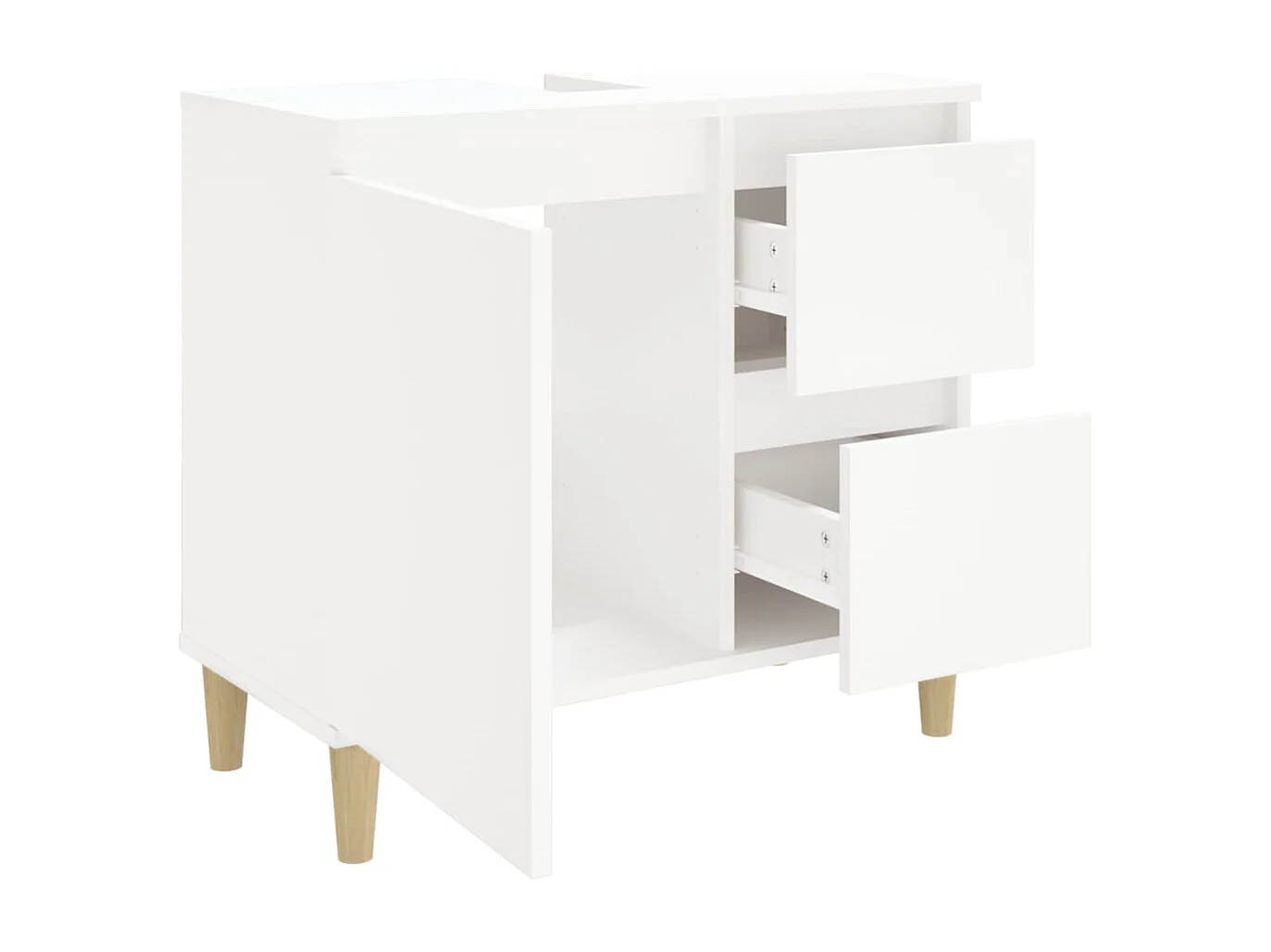 Armoire de salle de bain blanc 65x33x60 bois d'ingénierie