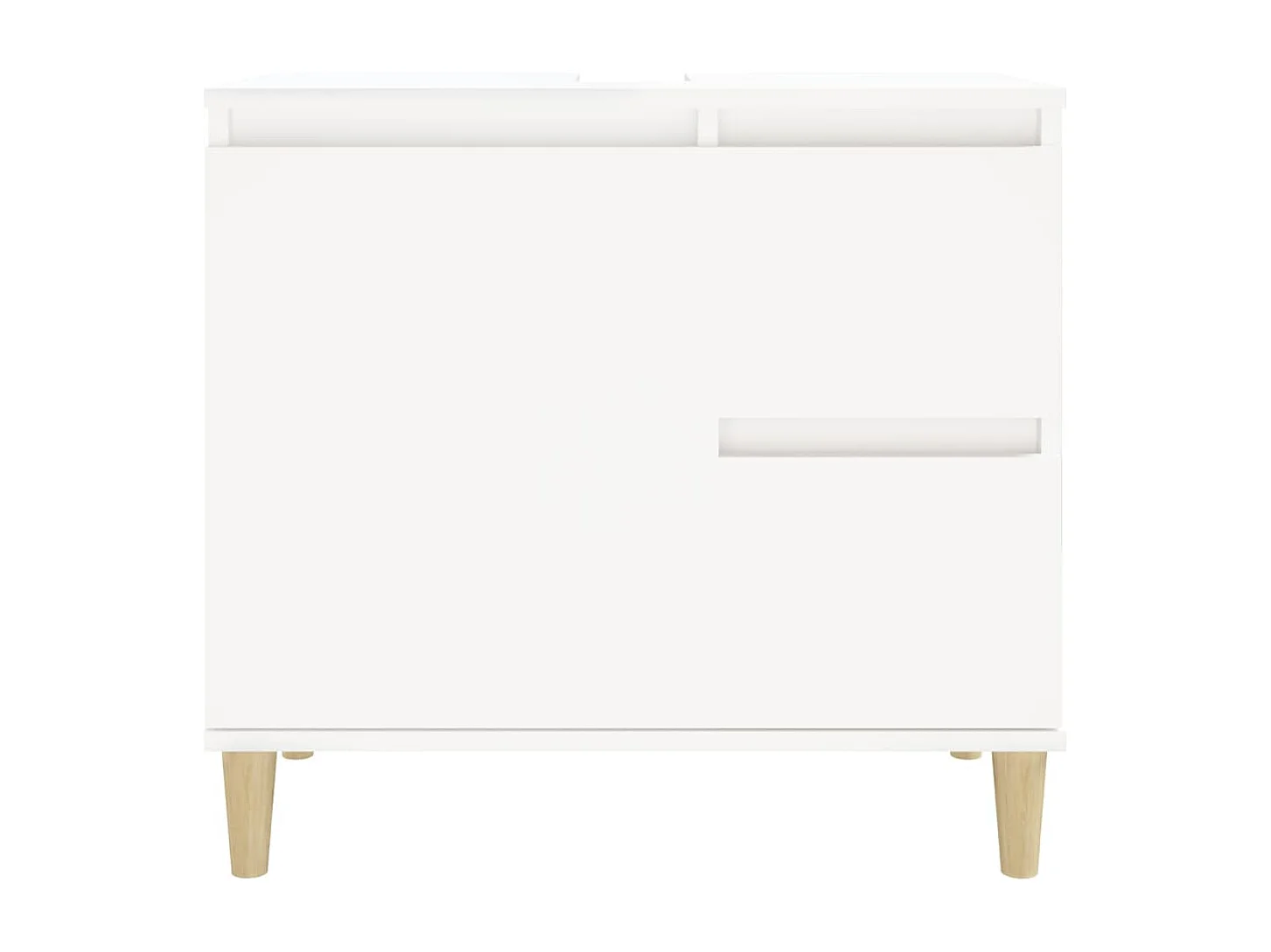 Armoire de salle de bain blanc 65x33x60 bois d'ingénierie