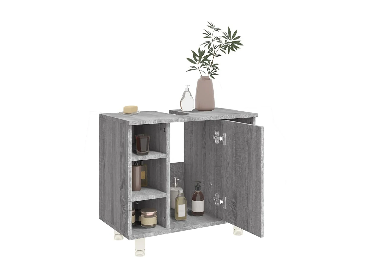 Armoire de bain Sonoma gris 60x32x53,5 Bois d'ingénierie