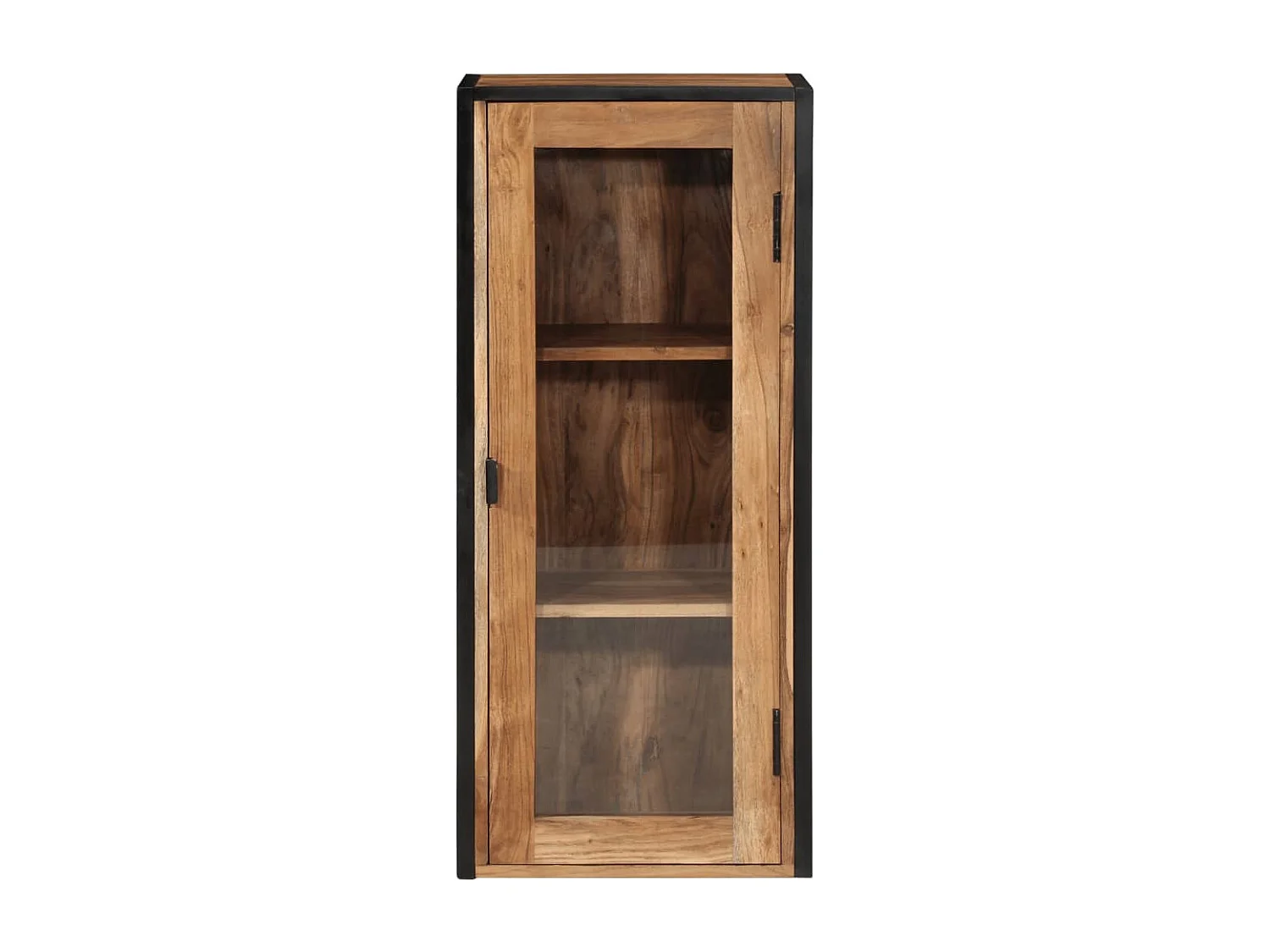 Armoire de salle de bain murale bois massif d'acacia et fer