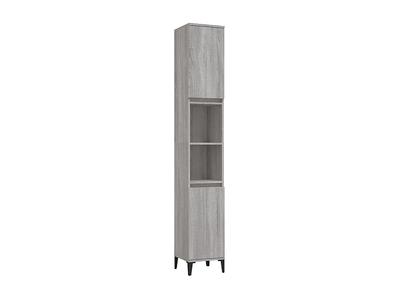 Armoire de bain sonoma gris 30x30x190 bois d'ingénierie