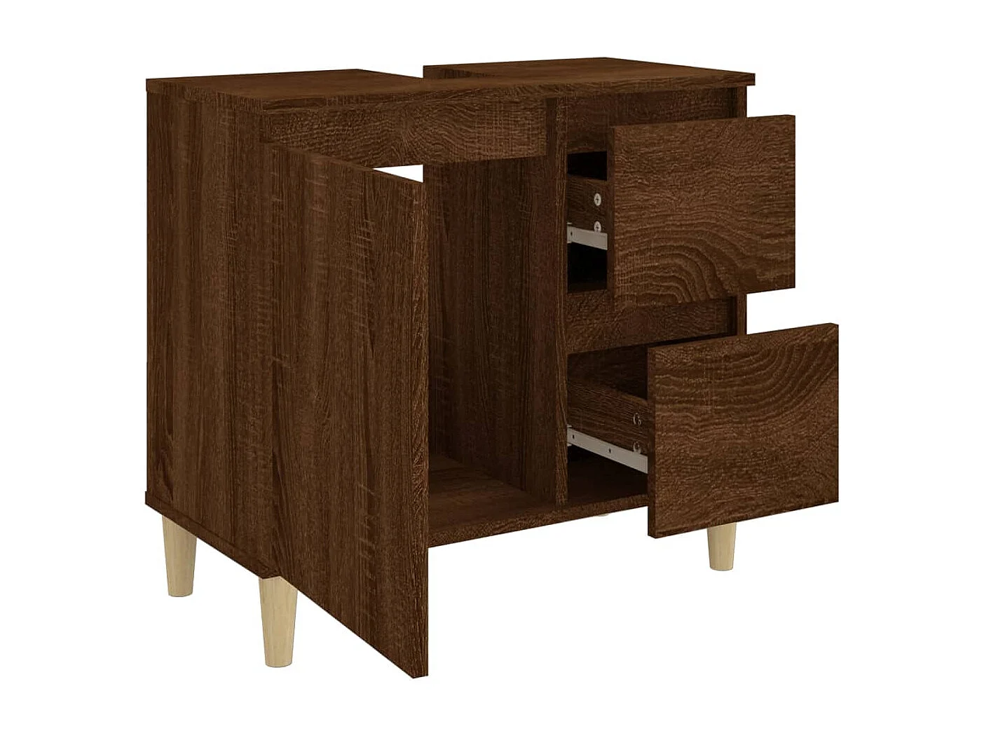 Armoire de bain chêne marron 65x33x60 bois d'ingénierie