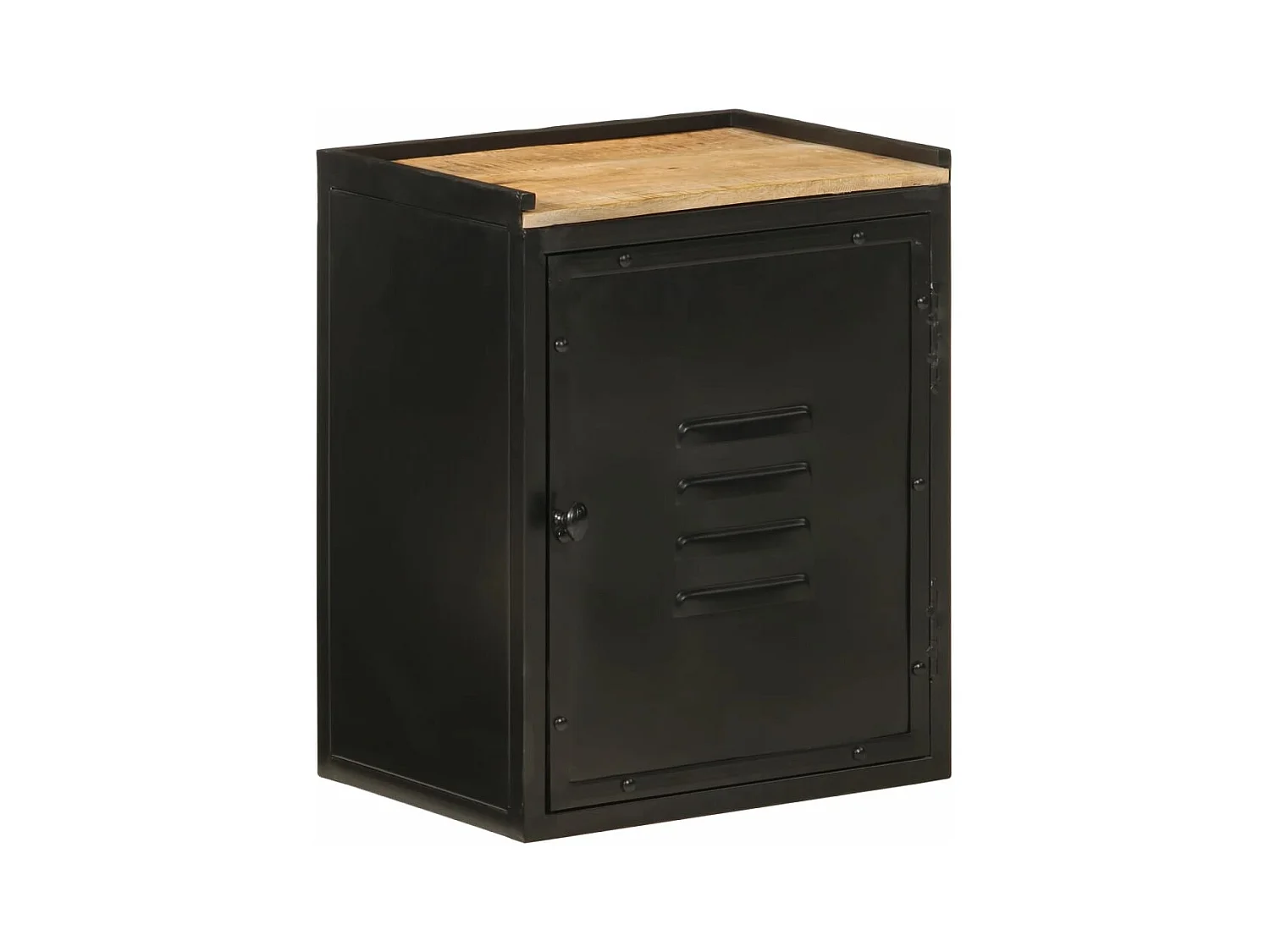 Armoire de salle de bain 40x30x50 fer et bois de manguier