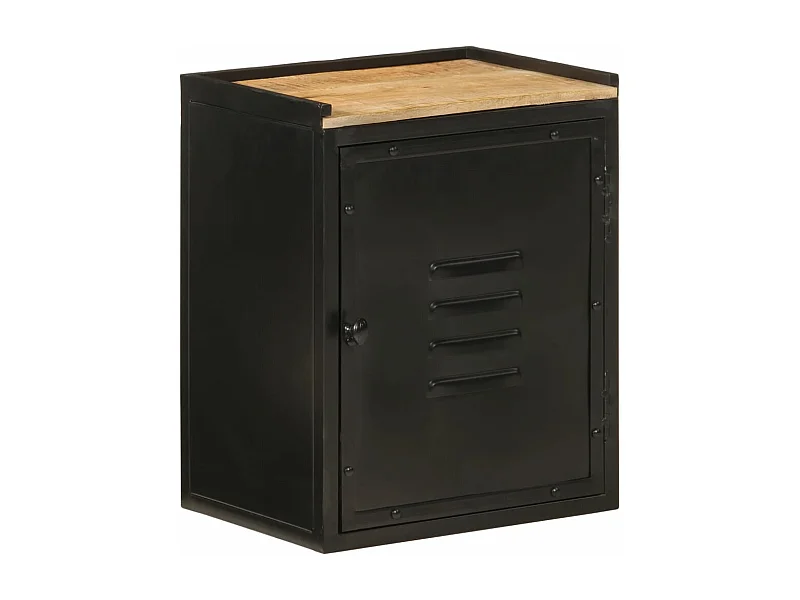 Armoire de salle de bain 40x30x50 fer et bois de manguier