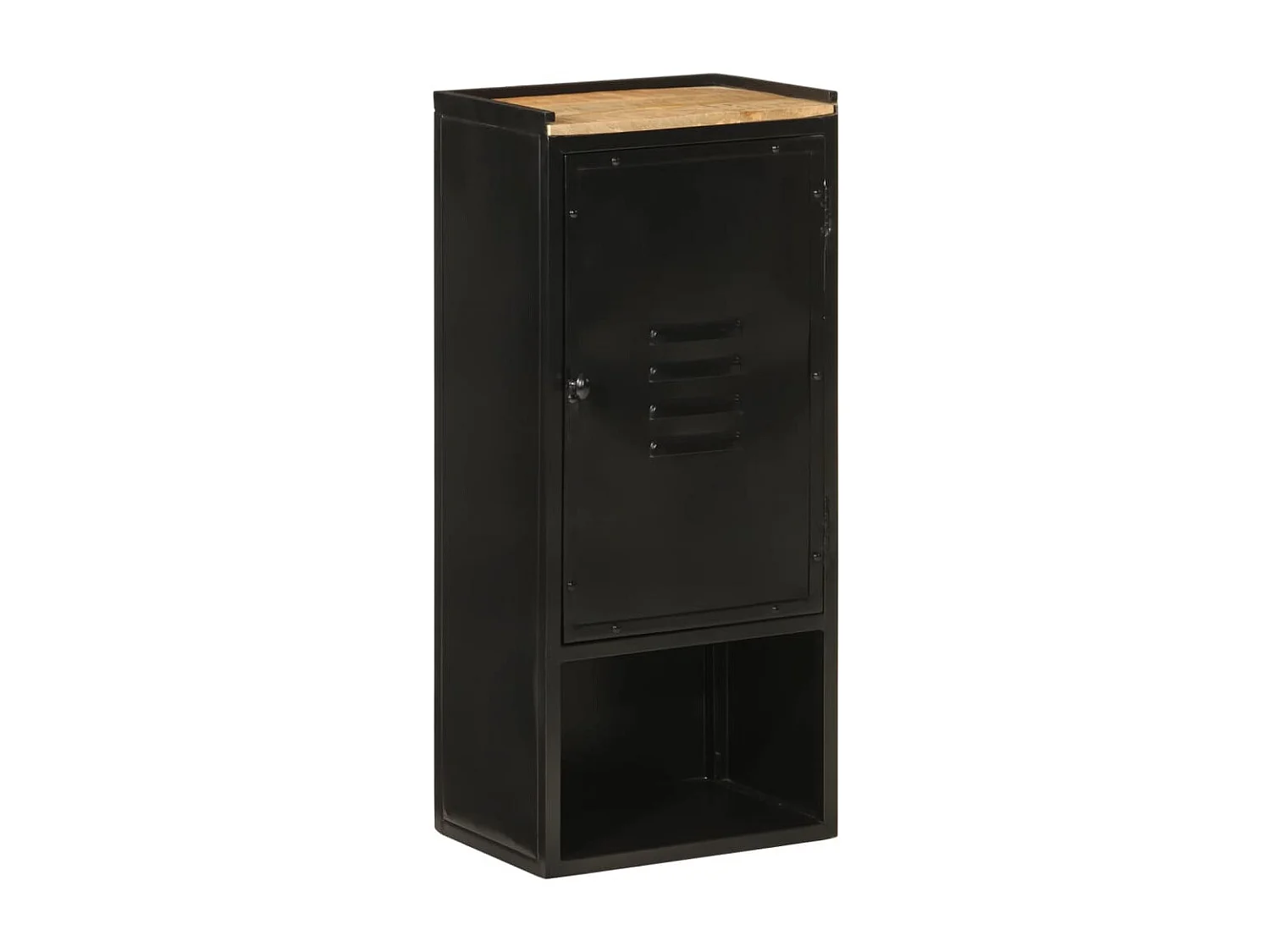 Armoire de salle de bain 40x27x90 fer et bois de manguier