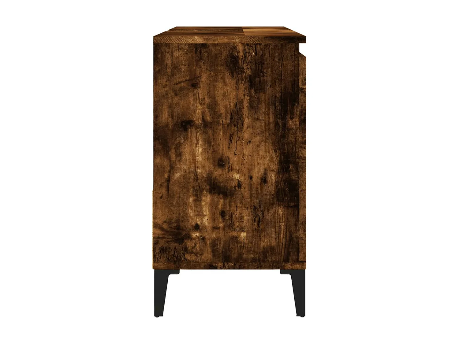 Armoire de bain chêne fumé 65x33x60 bois d'ingénierie