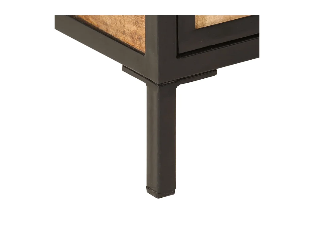 Armoire lavabo de salle de bain bois massif de manguier et fer