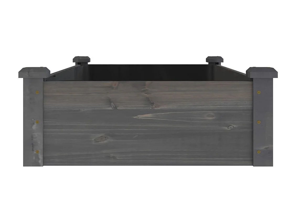 Lit surélevé de jardin doublure 120x60x25 bois massif sapin