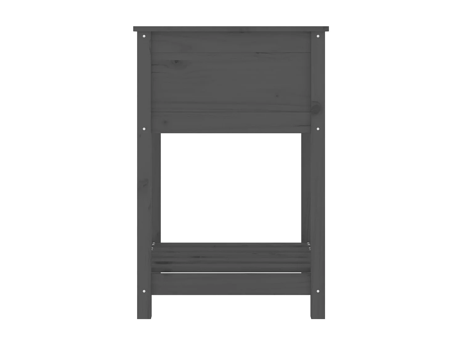Jardinière avec étagère Gris 54x54x81 Bois massif de pin