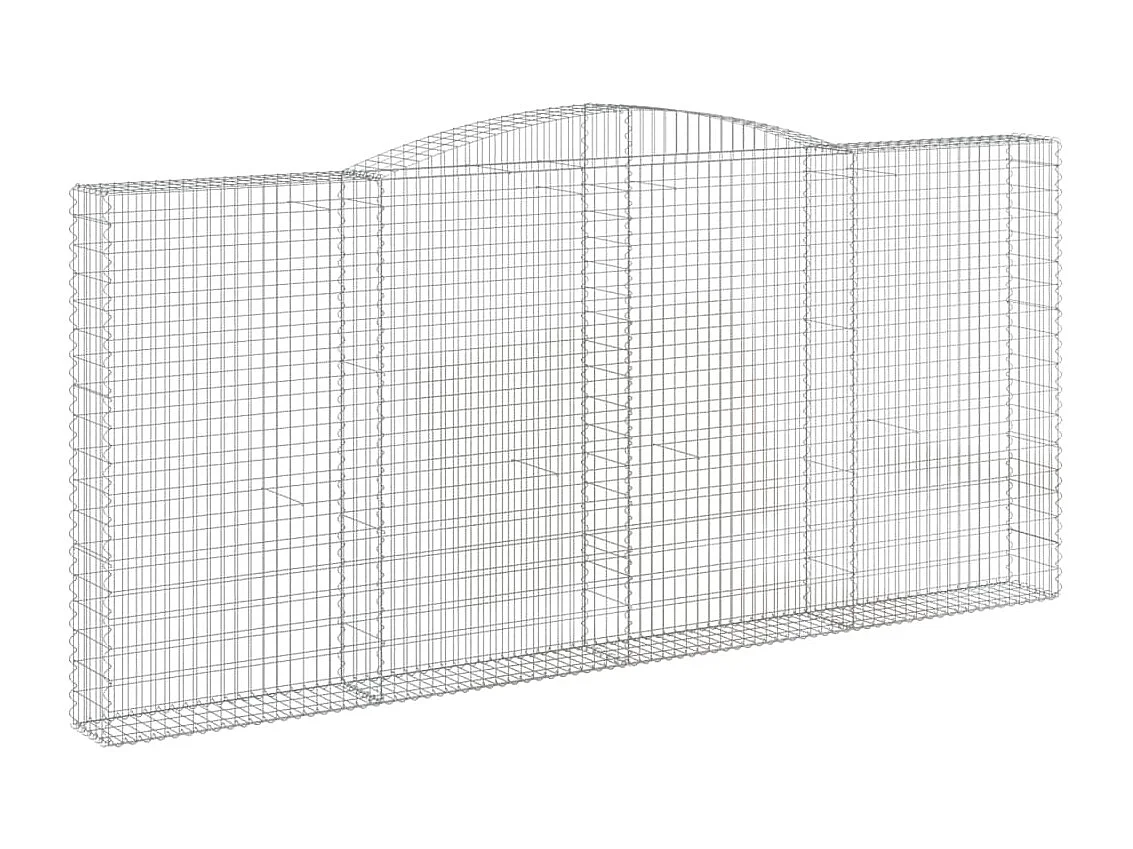 Panier de gabions arqué 400x30x180-200 Fer galvanisé