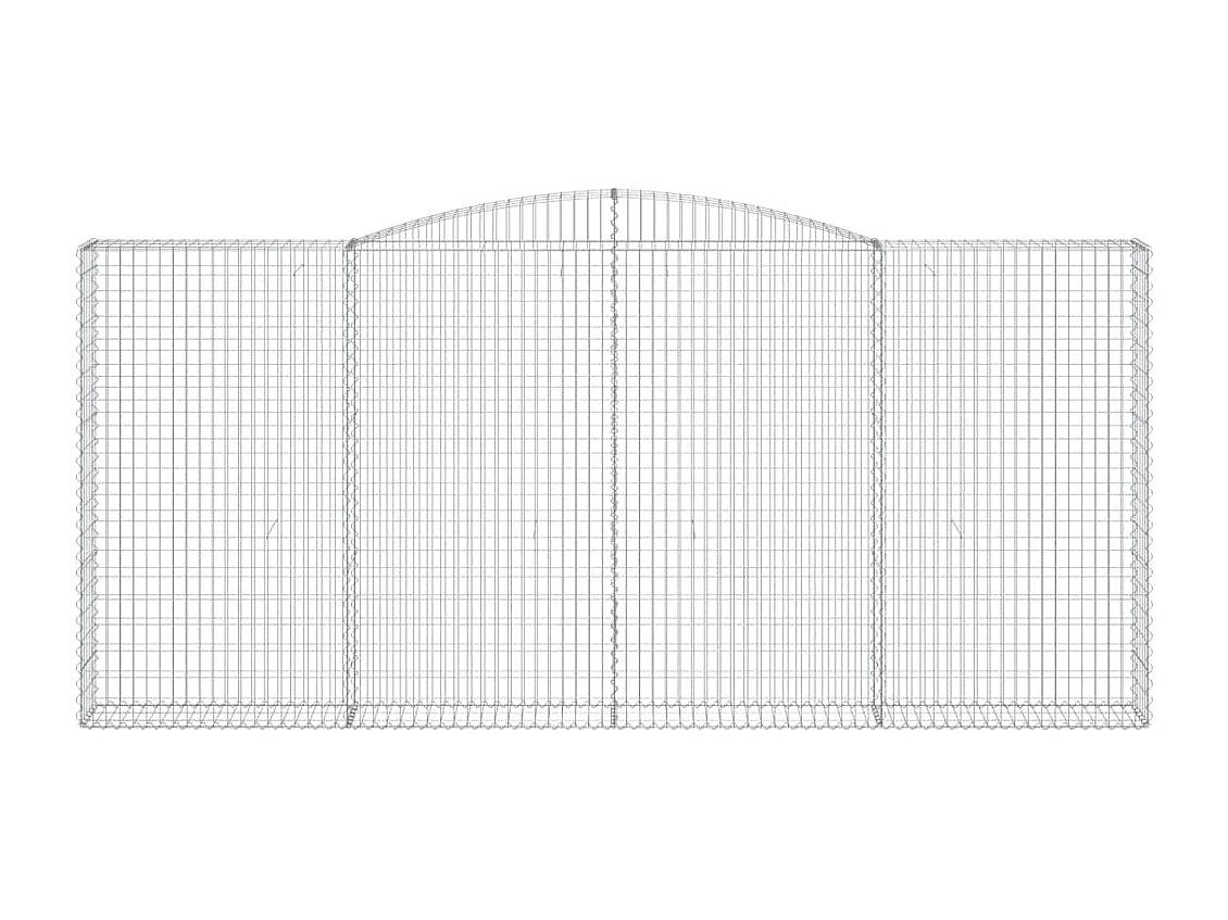 Panier de gabions arqué 400x30x180-200 Fer galvanisé