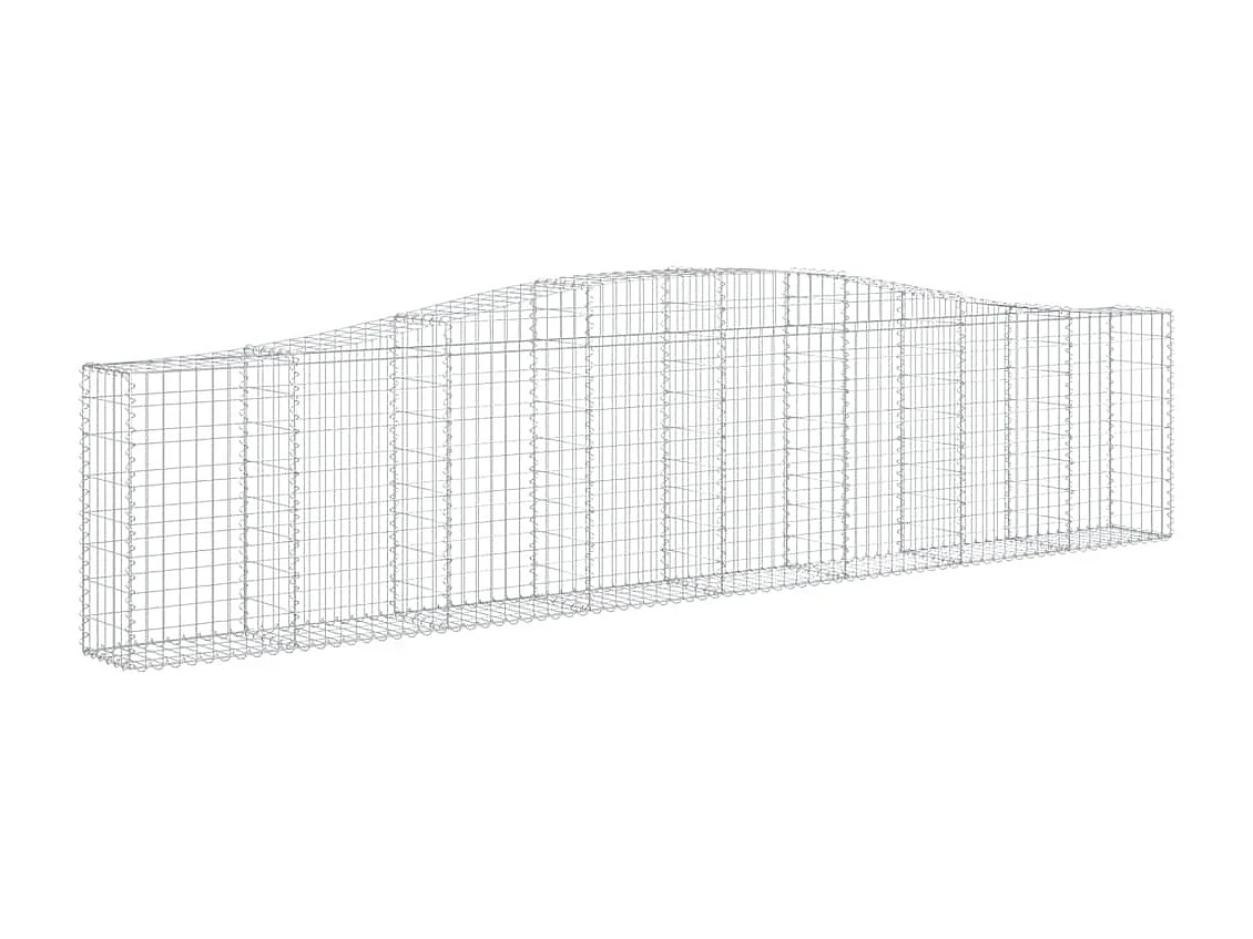 Paniers à gabions arqués 6 pcs 400x30x80-100 Fer galvanisé