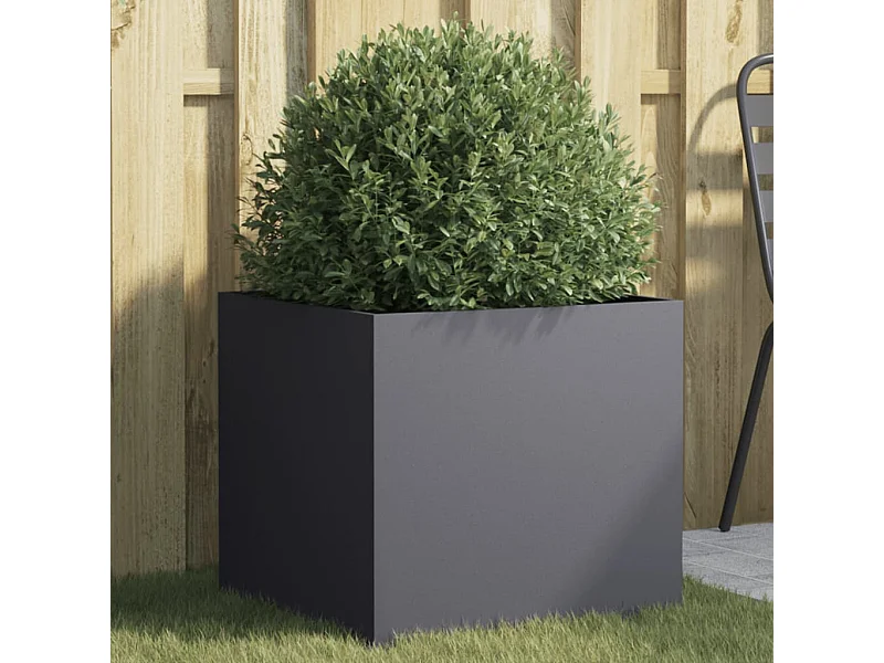 Jardinière anthracite 49x47x46 acier laminé à froid
